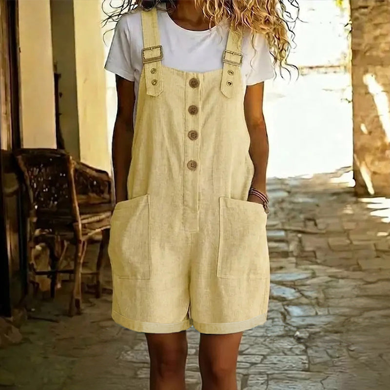 Women's Denim Shorts Romper Overalls Dungarees
