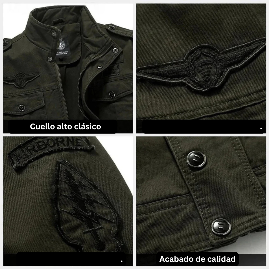 Men's Military Jacket Wool Tactical Bomber Cargo Outerwear