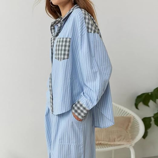 Ensemble de pyjama pour femme en lin, tenue d’intérieur et de nuit deux pièces