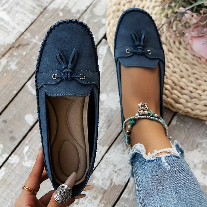 Loafers Womens Suede Slip On Flat Shoes