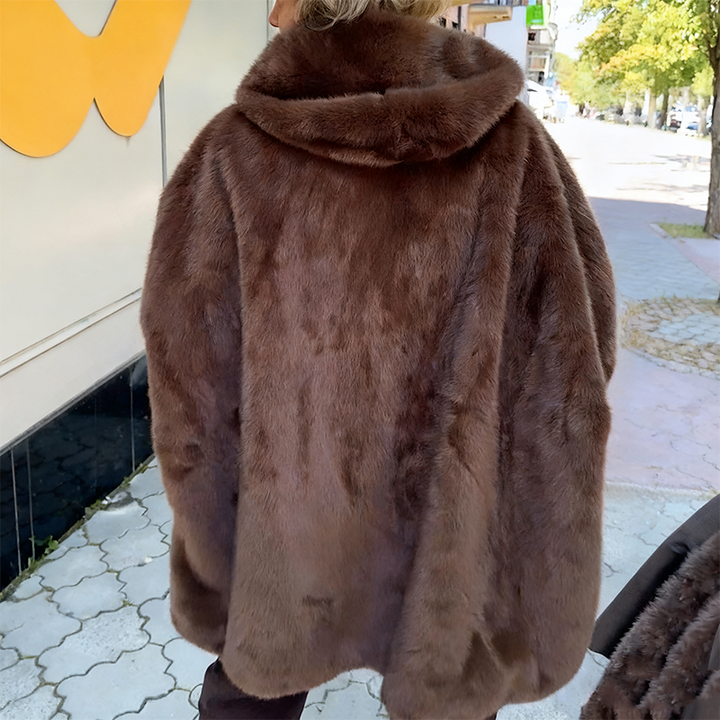 Women's Hooded Faux-Fur Zip-Up Coat