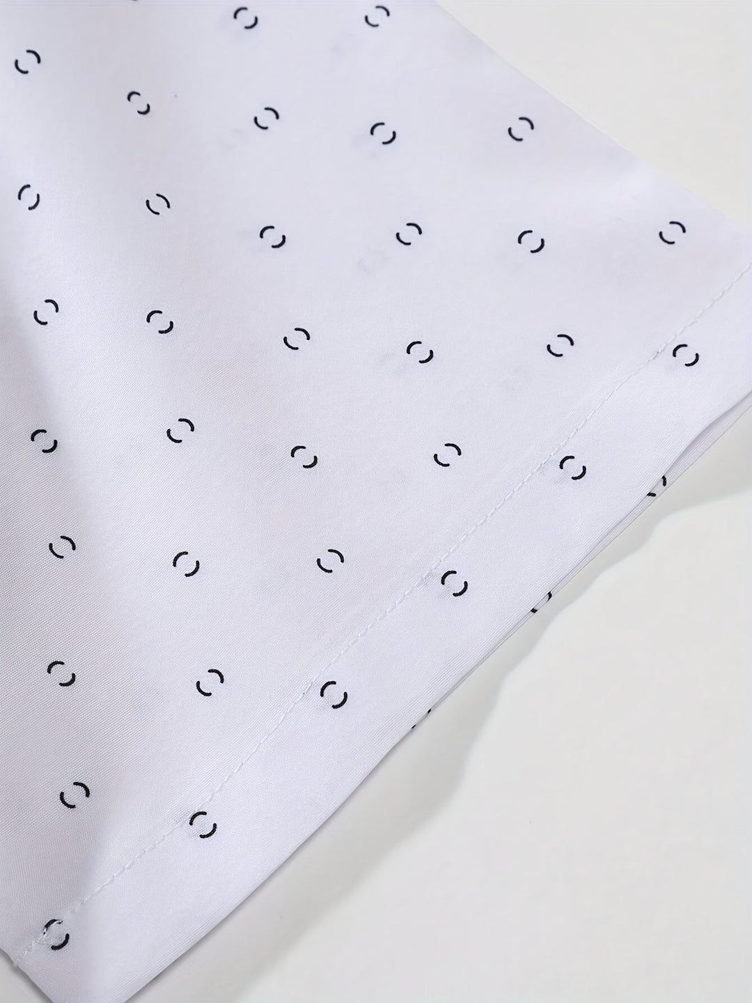 Men's Printed Linen Short-Sleeve Button-Down Shirt