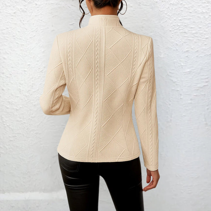Women's Textured Stand Collar Blazer Blazer Jacket