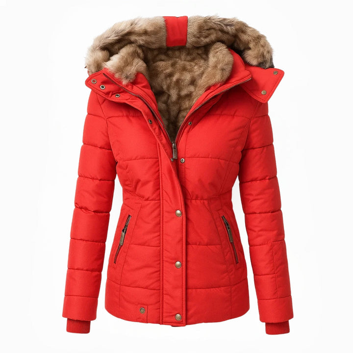 Women's Fleece Hooded Puffer Parka Jacket