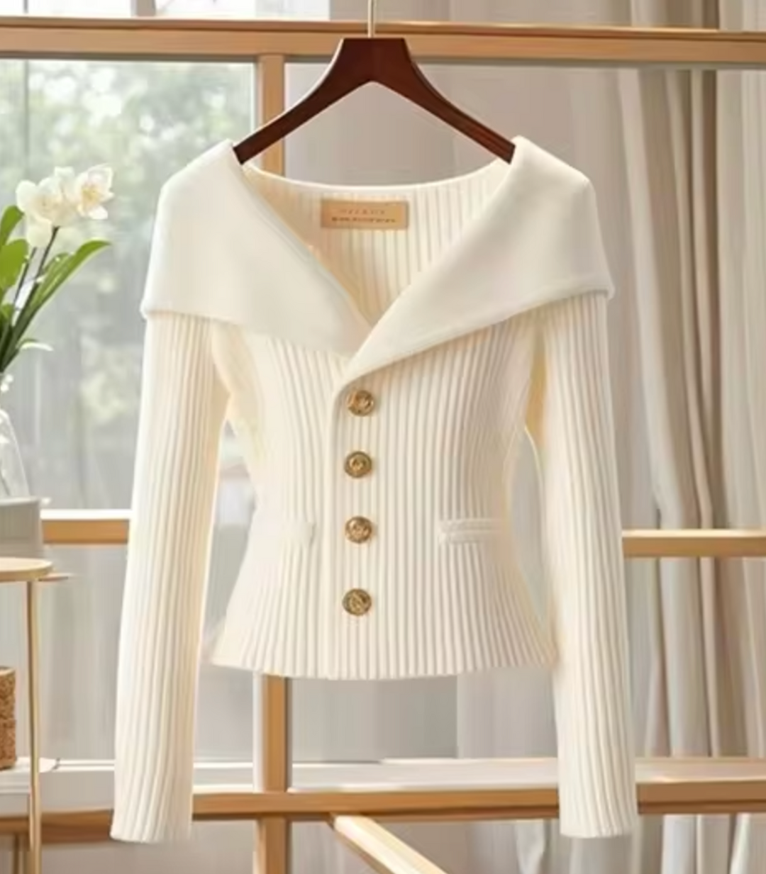 Women's Knit Shawl Collar Cardigan Sweater
