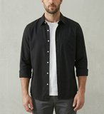 Men's Linen Button Down Long Sleeve Casual Shirt