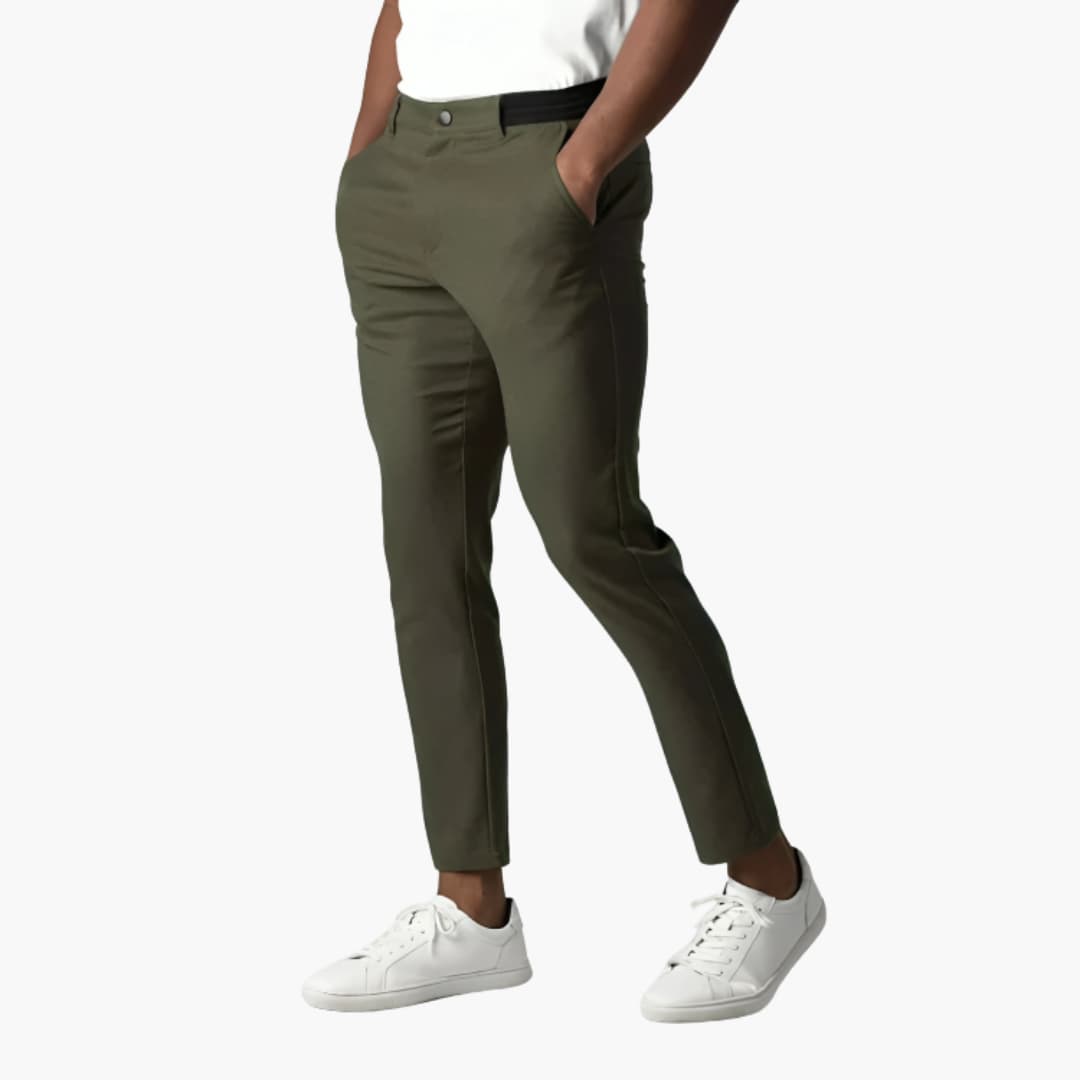 Chinos Men's Wool Slim Fit Trousers