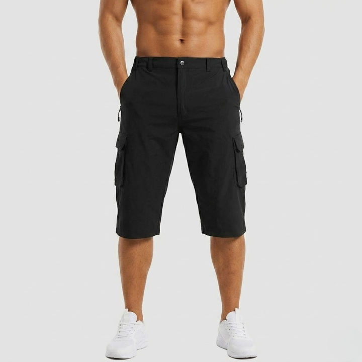 Men's Nylon Ripstop 3/4 Length Cargo Hiking Shorts