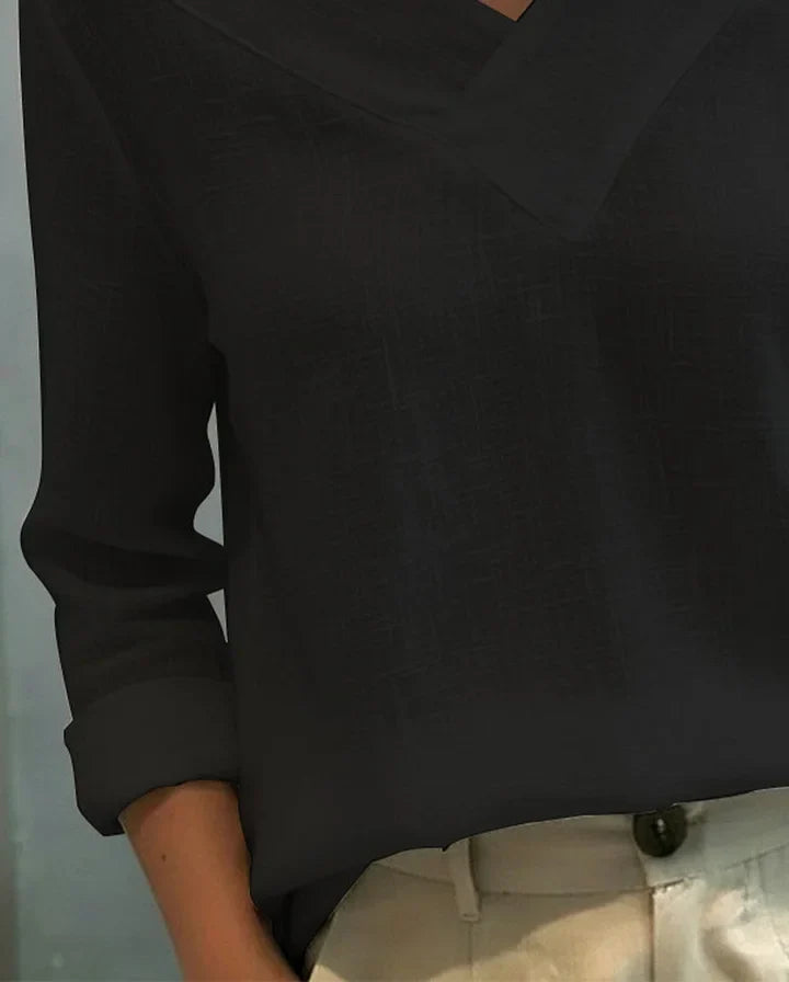 Women's Knit Off-Shoulder Long Sleeve Blouse