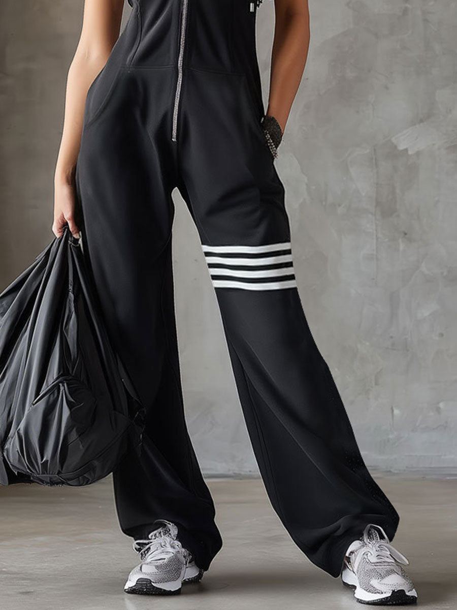 Women's Fleece Hooded Jumpsuit Tracksuit Loungewear