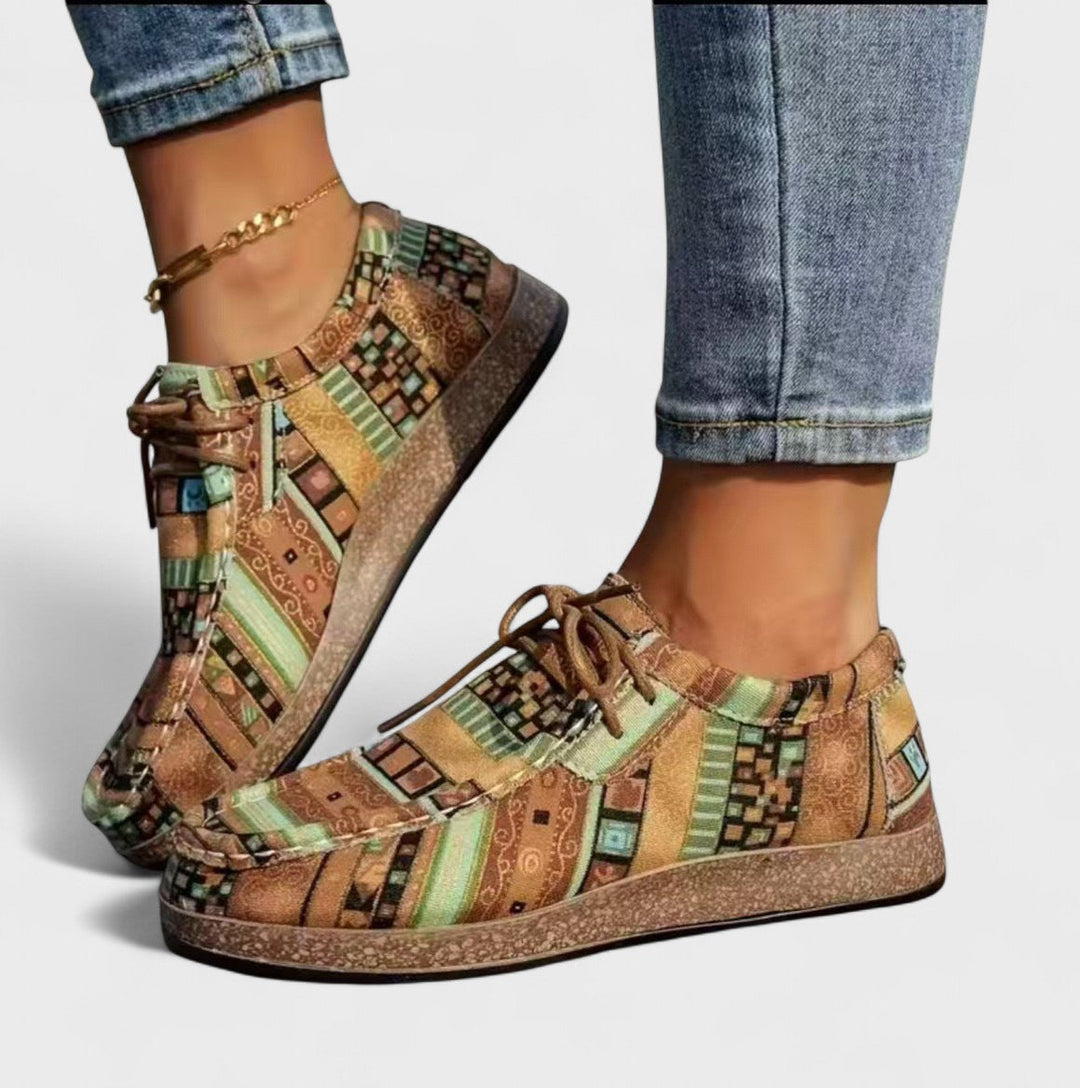Women's Canvas Bohemian Walking Shoes Lightweight Slip On Sneakers