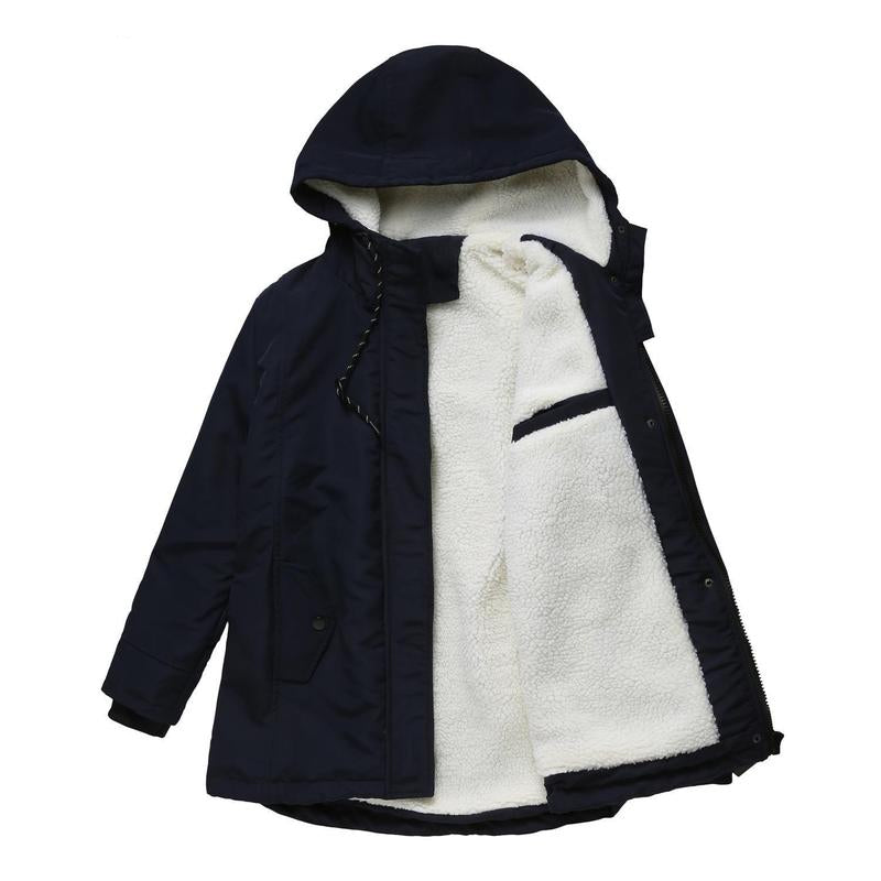Women's Fleece Hooded Jacket Outdoor Waterproof Coat