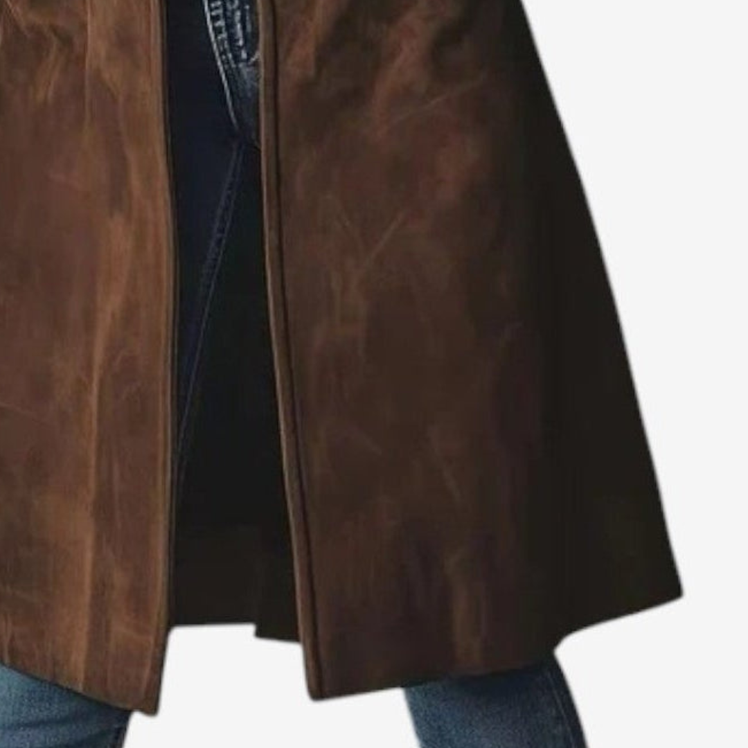 Women’s Tailored Suede Long Trench Coat