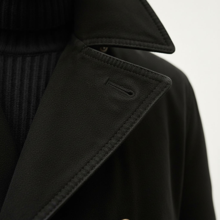 Caban classique pour homme en mélange de laine, à double boutonnage