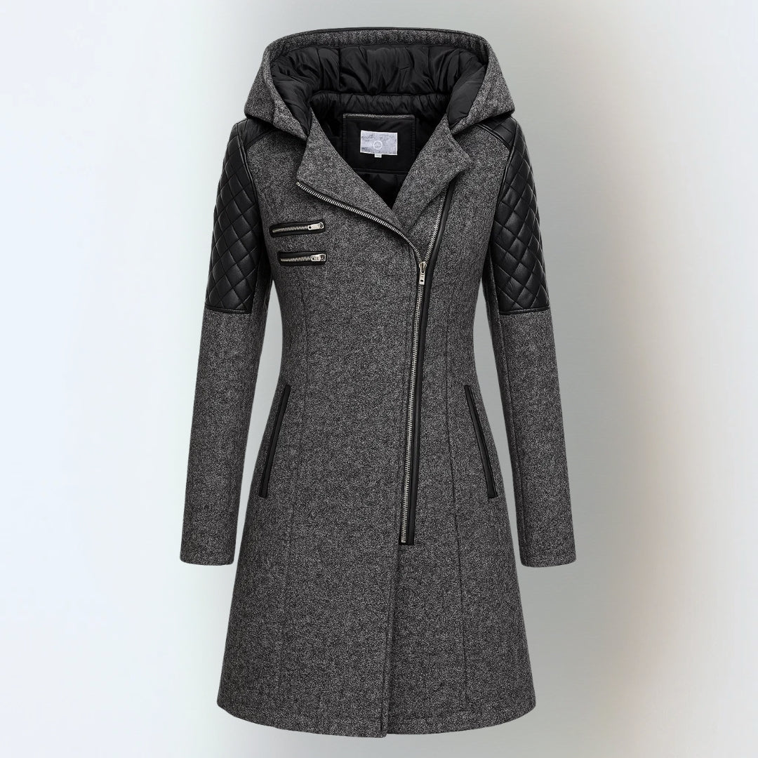 Women’s Asymmetric Zip Hooded Fleece Jacket