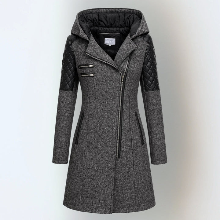 Women’s Asymmetric Zip Hooded Fleece Jacket