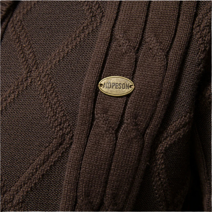 Men's Merino Wool Knit Cardigan Sweater