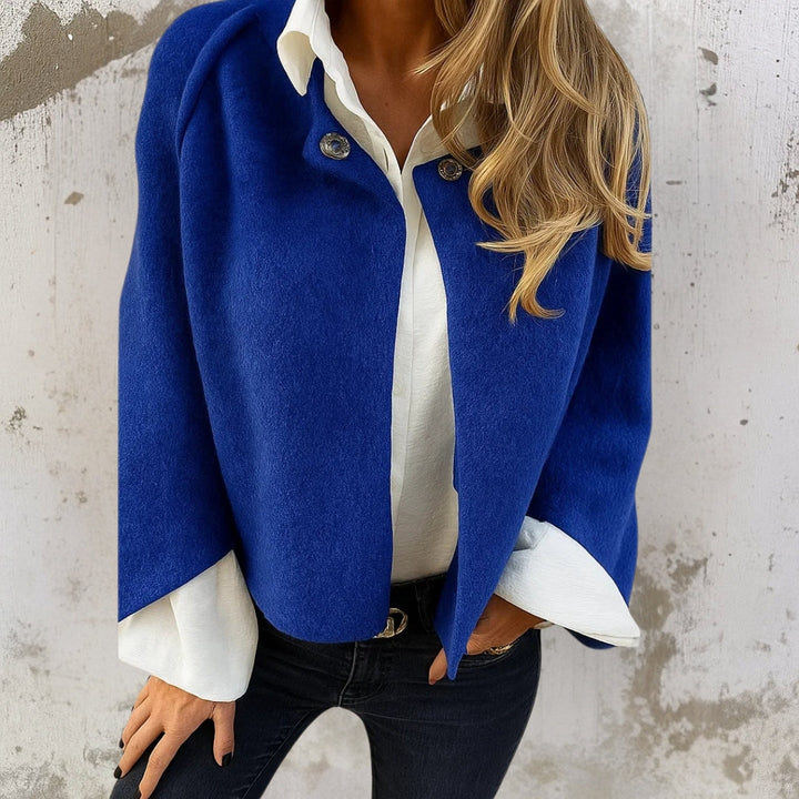 Women Knit O-Neck Cape Coat Cardigan Jacket