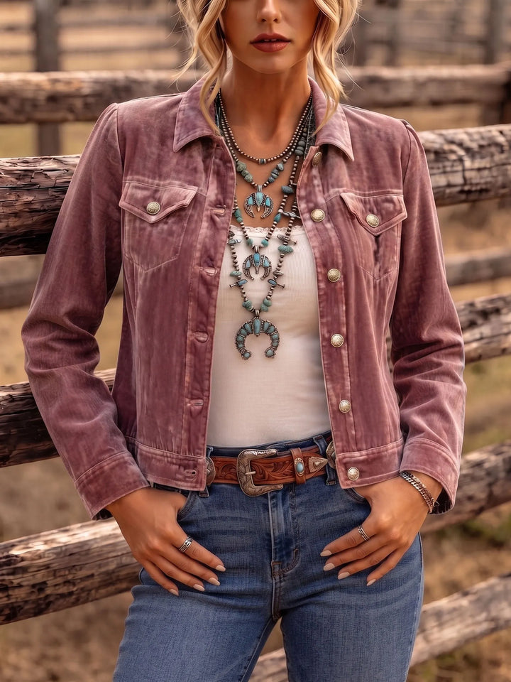 Damska kurtka sztruksowa, koszula zapinana na guziki, odzież wierzchnia