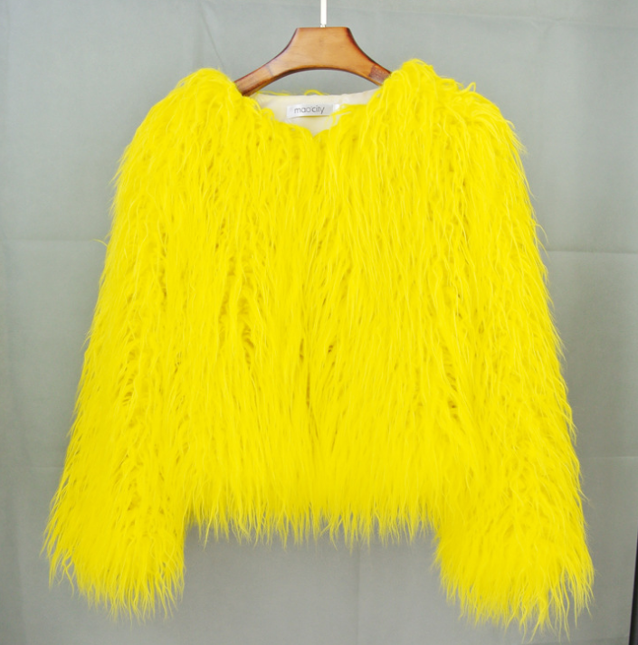 Women's Faux Fur Shag Jacket Shaggy Coat