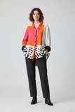 Women's Linen Long-Sleeve Ruffle Button-Up Blouse