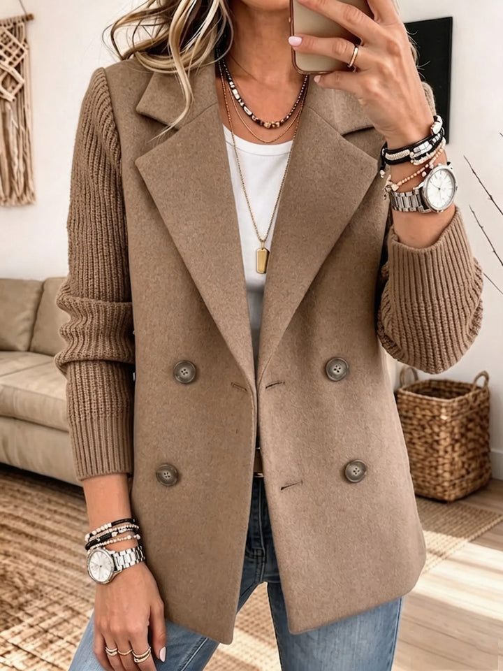 Women's Knit Double Breasted Blazer