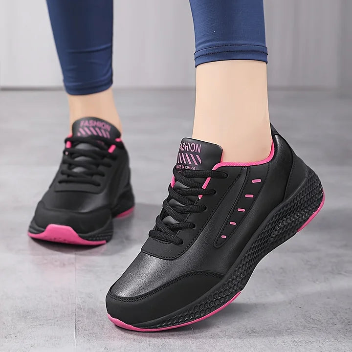 Women's Lightweight Leather Running Sneakers