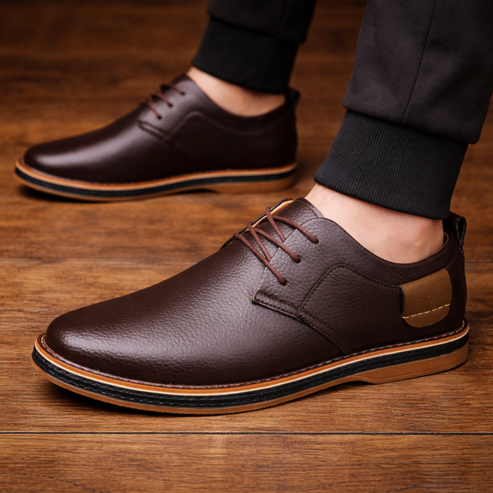 Men's Leather Derby Shoes Casual Oxfords Dress Shoes
