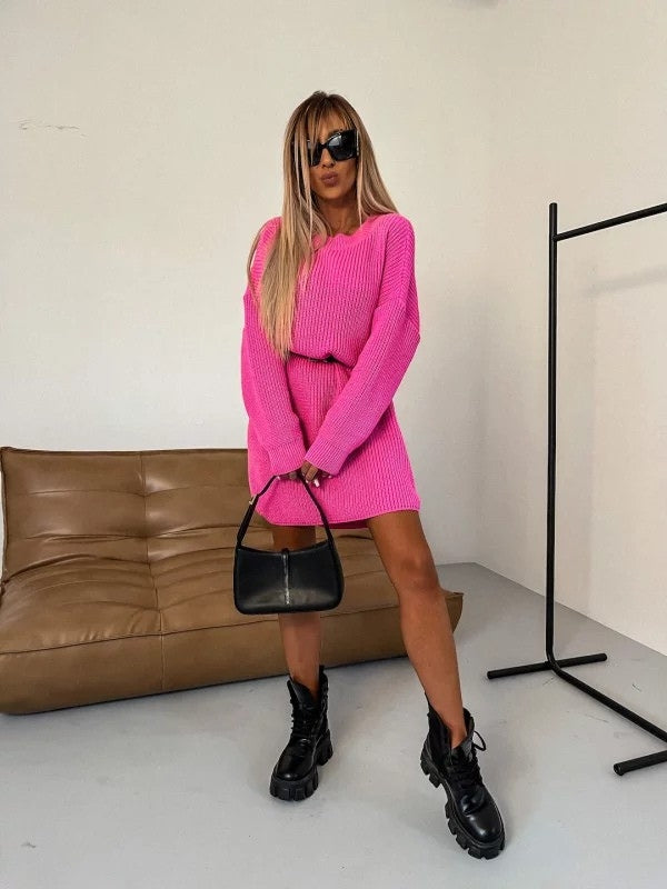 Women’s Oversized Merino Wool Tunic Sweater Dress