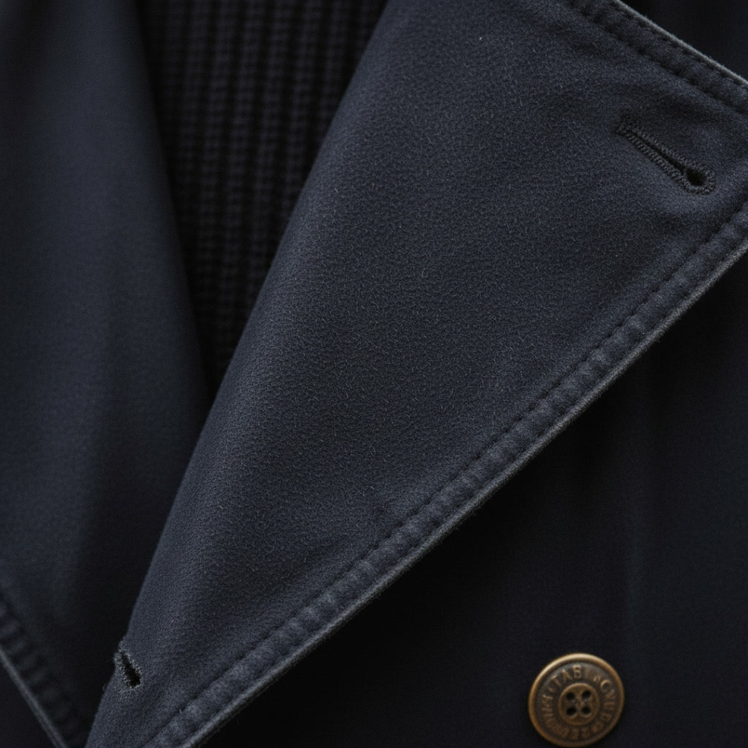 Caban classique pour homme en mélange de laine, à double boutonnage