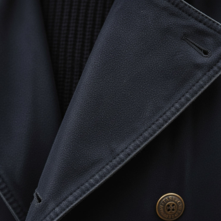 Caban classique pour homme en mélange de laine, à double boutonnage