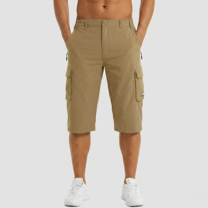 Men's Nylon Ripstop 3/4 Length Cargo Hiking Shorts