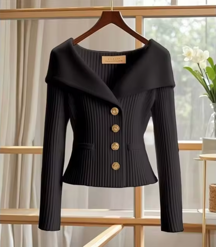 Women's Knit Shawl Collar Cardigan Sweater