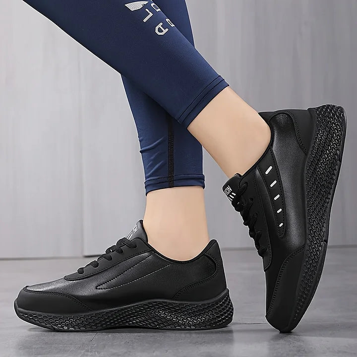 Women's Lightweight Leather Running Sneakers