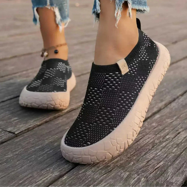 Women’s Knit Printed Orthopedic Slip-On Walking Sneakers