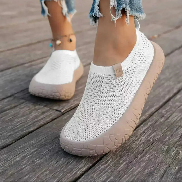 Women’s Knit Printed Orthopedic Slip-On Walking Sneakers