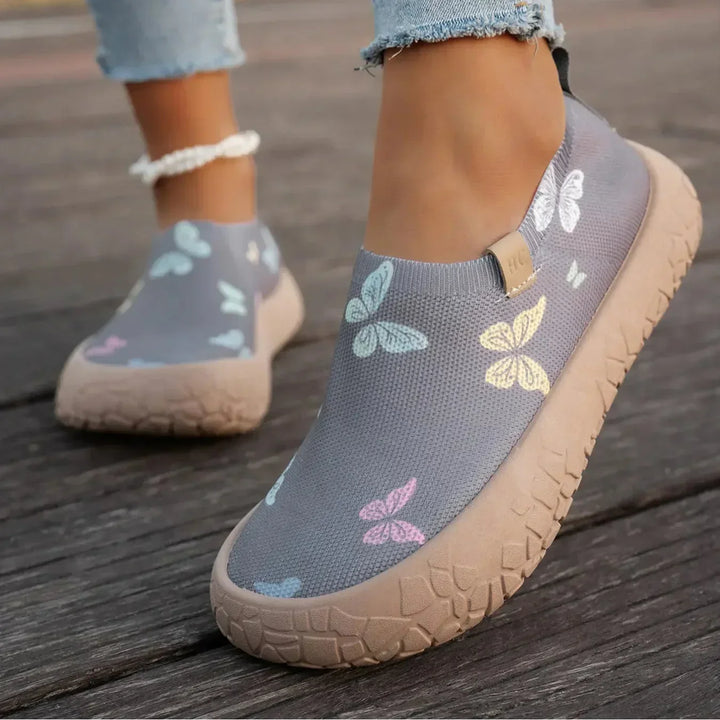 Women’s Knit Printed Orthopedic Slip-On Walking Sneakers