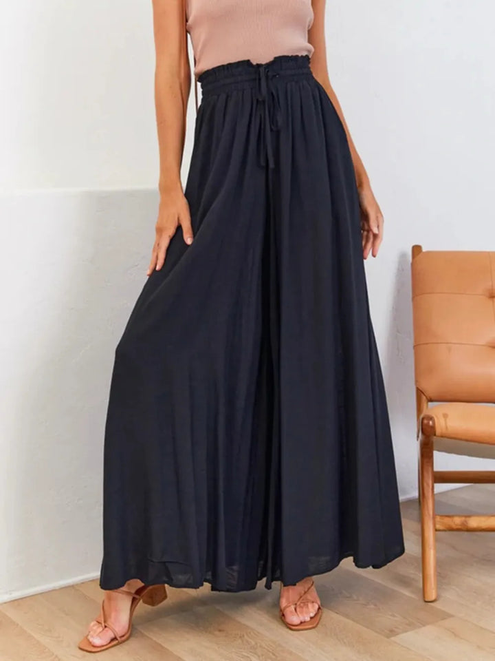 Women's Linen Wide Leg Trousers High Waisted Palazzo Pants