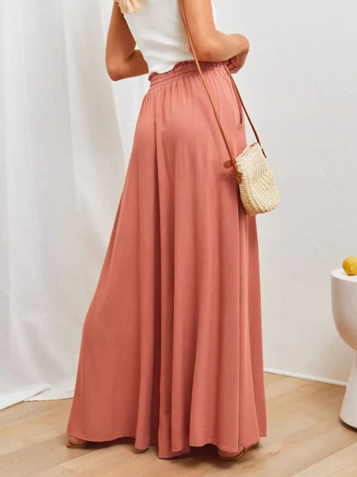 Women's Linen Wide Leg Trousers High Waisted Palazzo Pants