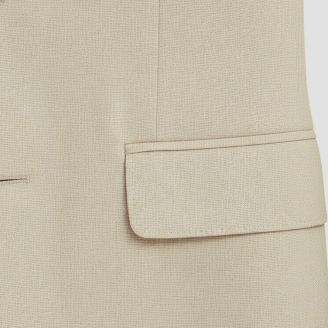 Men's Linen Blend Slim Fit Suit 2-Piece Set