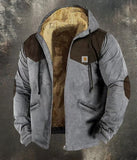 Men's Fleece Hooded Jacket Heavyweight Zip Up Coat