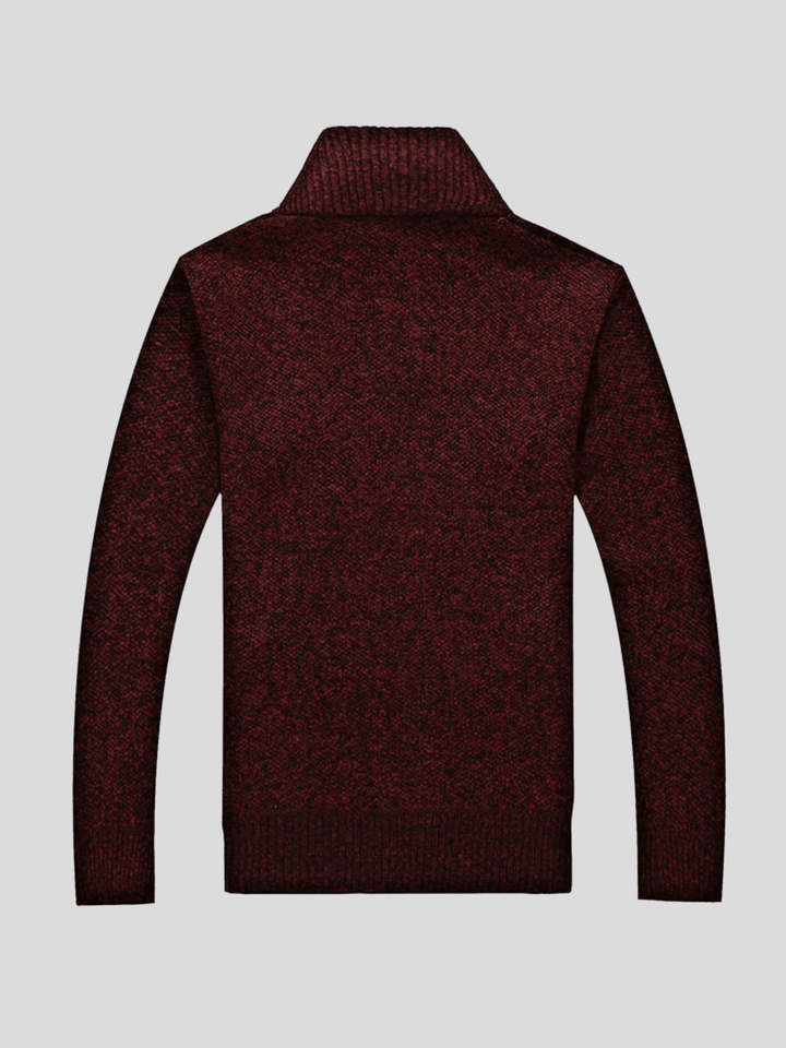 Men’s Fleece-Lined Flannel Zip-Up Sweater Jacket