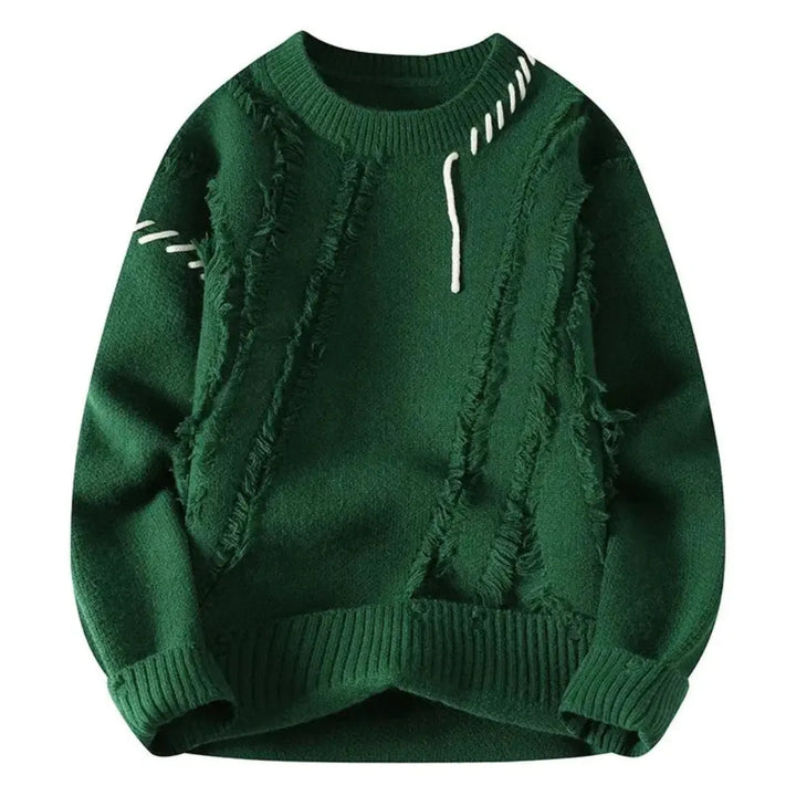 Men's Wool Mix Knit Crew Neck Jumper Pullover Sweater