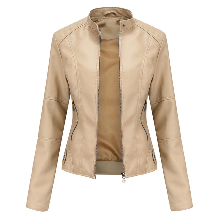 Women's Faux Leather Moto Biker Jacket