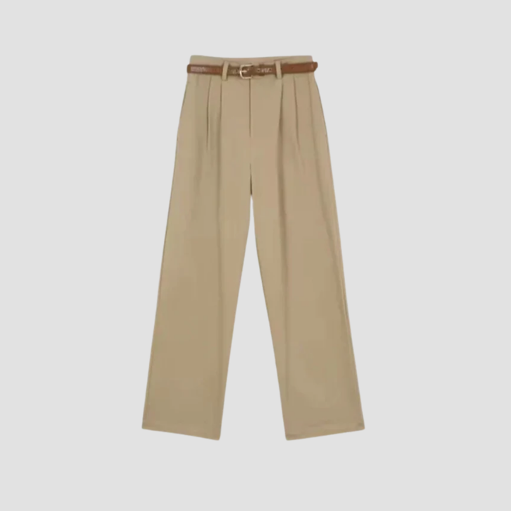 Women's High Waisted Wide Leg Linen Trousers