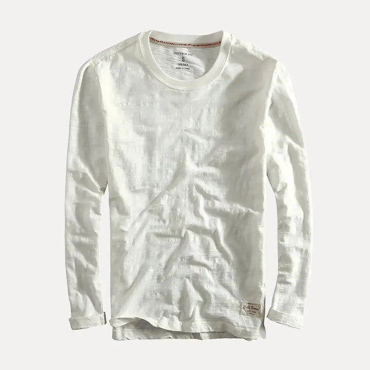 Men's Long Sleeve Knit T-Shirt | Crew Neck Slim Fit Base Layer Top