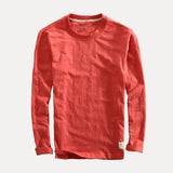 Men's Long Sleeve Knit T-Shirt | Crew Neck Slim Fit Base Layer Top