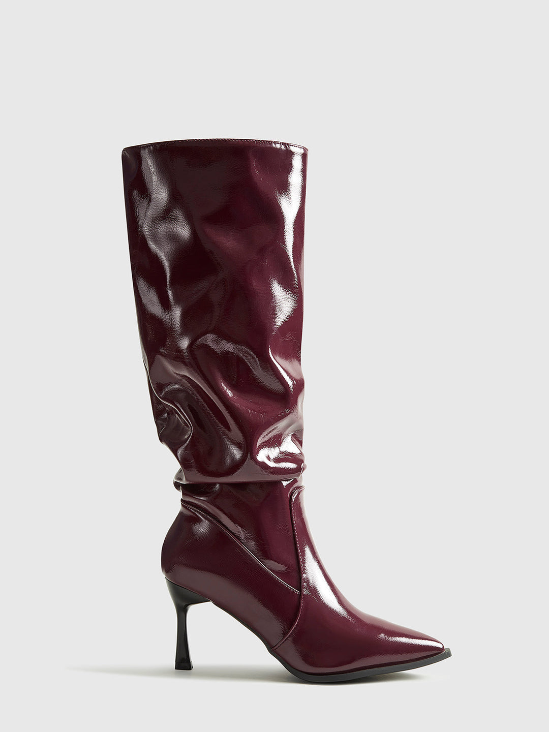 Women's Leather Knee High Stiletto Boots