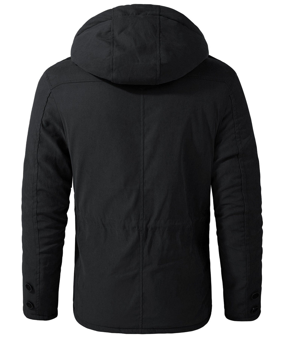 Men's Fleece Lined Hooded Outerwear Casual Coat Parka Jacket