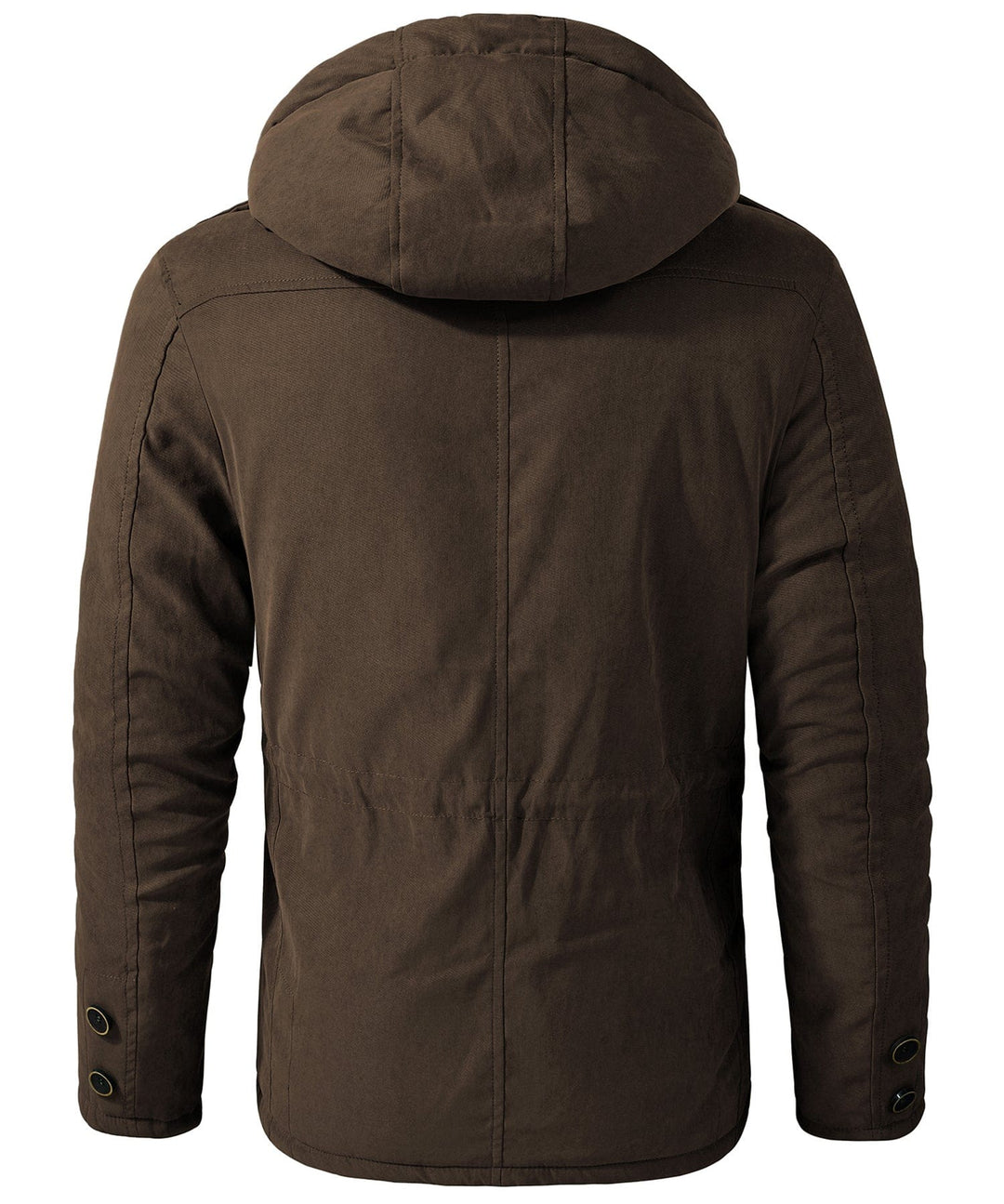 Men's Fleece Lined Hooded Outerwear Casual Coat Parka Jacket